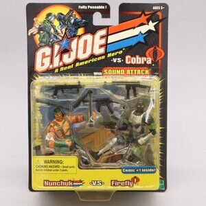 Nunchuk & Firefly GI Joe vs Cobra Action Figure 2 Pack Set 2002 Hasbro New
